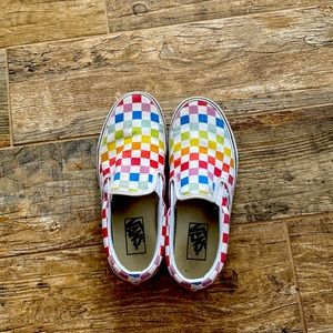 Vans checkered colourful shoes, they have only been worn a few times!
